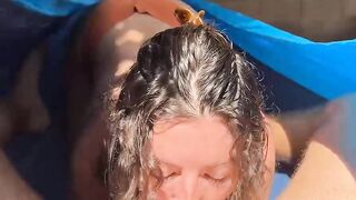 I Swallow all your Cum outside in the Hammock