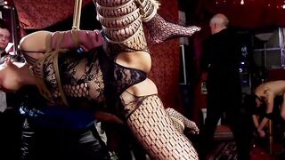A kinky party with masochistic women fucking in bondage