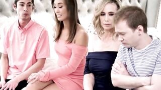 Tricky stepmoms playing taboo swapping