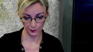German MILF flashes cleavage on webcam