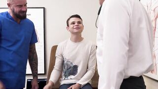 Austin Young had his hole fucked by the Nurse while Dr Legrand plays on his hardboned