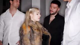 HARD GANGBANG Blonde Teen Rookie wants