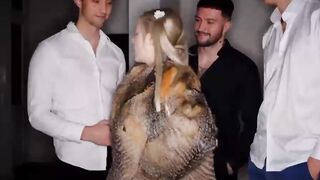 HARD GANGBANG Blonde Teen Rookie wants