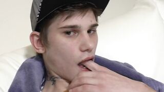 Slim boy with full balls gets his dick handjob EastBoys