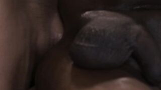 Watch this Ebony customer barebacked by masseur
