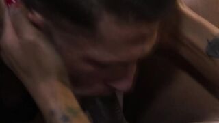 Watch this Ebony customer barebacked by masseur