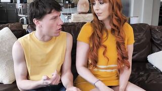 Two busty MILF queen versus stepsons