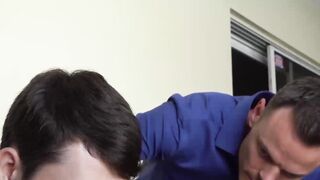 My twink stepson Dakota Lovell fucks a teddy bear while I penetrate his ass