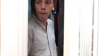 Curious stepson Skylar Hill tries his muscular stepdads chunky dick