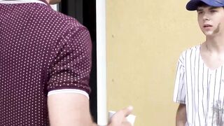 Dirty twink Dakota Lovell cleaned by his stepdads oozing sticky cum
