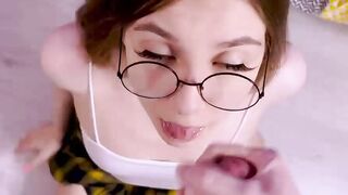 First Anal Sex Ended up with Cum on her Face