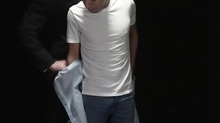 Reese Rideout reaches a fever pitch of lust as he strokes his dick in and out of the