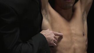 Reese Rideout reaches a fever pitch of lust as he strokes his dick in and out of the