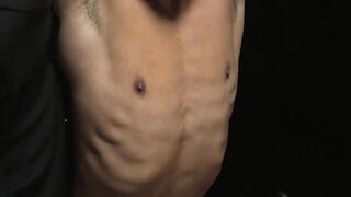 Reese Rideout reaches a fever pitch of lust as he strokes his dick in and out of the