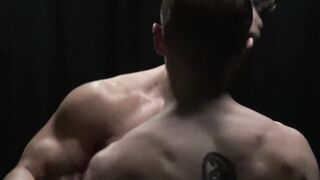 Tom Bentley's  Deep throating and gagging have turned on the raunchily horny twink