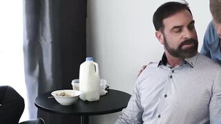 Making my bearded stepdad Kristofer Weston relax by devouring his dick