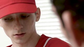 Twink Justin Stones slim body experienced rimming and cocksucking
