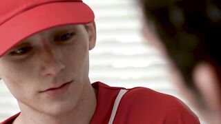 Twink Justin Stones slim body experienced rimming and cocksucking