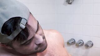 Hairy Lance Hart shaved my flaccid cock then proceeds to rim my ass