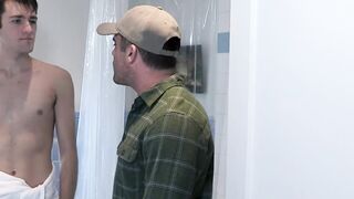 Hairy Lance Hart shaved my flaccid cock then proceeds to rim my ass