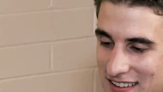My stepdad and I slam Logan Cross mouth and ass with our erect cocks