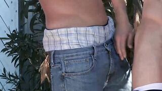 My horny stepbro Zane WIlliams takes me to the woods and fucked me