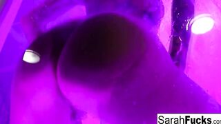 Artistic soak masturbation with bad butt inked mom!