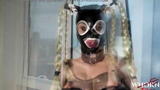 Slim huge melons hoe into pvc and high heels gets butt boned rough and filled with cum -WHORNYFILMS.COM