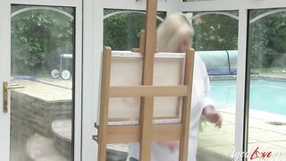 AGEDLOVE Older Artist Lacey Starr Seduces Handy Performer Luke Hotrod and Blows Him well