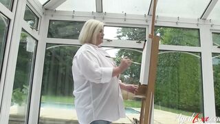 AGEDLOVE Older Artist Lacey Starr Seduces Handy Performer Luke Hotrod and Blows Him well
