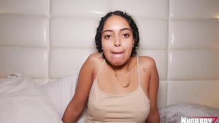 huge butt hispanic chick got plowed by a huge penis jizzed
