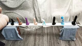 Small Bae Testing All Her Toys and takes LONG Orgasm