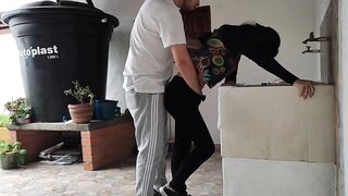I banged! my neighbors while she was washing