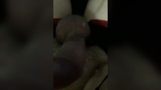 Just touching my cock, enjoys myself, no cumming.