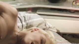 Perfect Blonde Ex-Wife Plays Wild With Sex Toy While liking
