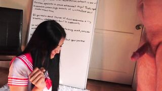 A for Fellatio Effort - Creampie on Tongue.  Full sex tape on Xvideos Red or OF.