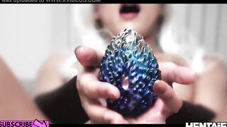 Real Life Anime - Alya Stark Elf with milky jugs ejects eggs after sex toy banged!