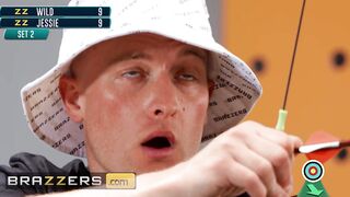 Brazzers - Sarah Jessie tries to Sabotage Zac Wild's Shot by Putting his Penis Deep inside her Adorable Butt