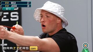 Brazzers - Sarah Jessie tries to Sabotage Zac Wild's Shot by Putting his Penis Deep inside her Adorable Butt
