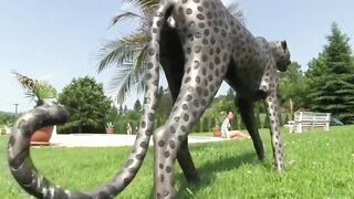gets her booty wanked and inside her snatch with long toys until orgasm