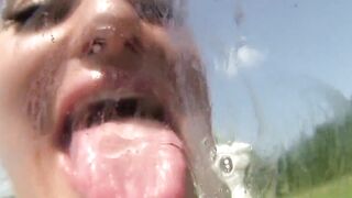 gets her booty wanked and inside her snatch with long toys until orgasm