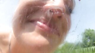 gets her booty wanked and inside her snatch with long toys until orgasm