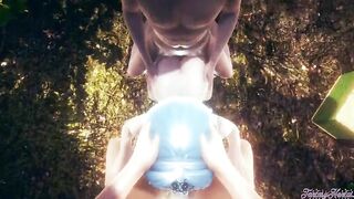 Genshin Impact Anime 3D - Eula into a 3 way banged! and bj with cum into her snatch and mouth - Game japanese oriental manga cartoon porn