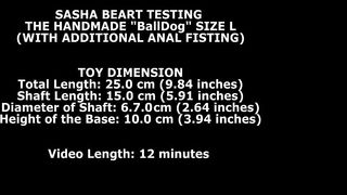 Sasha Beart Testing The Handmade "Balldog" Size L (With Additional Anal Fisting) TWT080