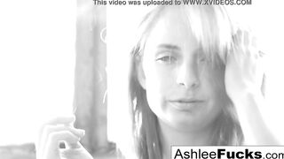 Beauty  Ashlee Graham smokes while showing off her natural breasts