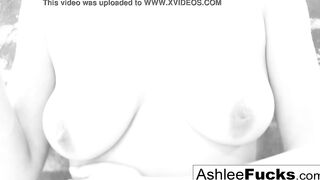Beauty  Ashlee Graham smokes while showing off her natural breasts