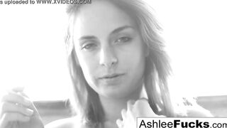 Beauty  Ashlee Graham smokes while showing off her natural breasts