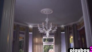 Nice looking teenie Olivia Paige posed inside goddess panties before nice striptease