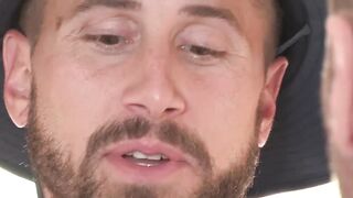 Jock stepson creampied after hot spitroast bareback threeway