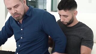 Forbidden stepson and daddy doggystyle bareback pounding